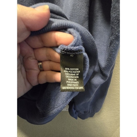 Simply Vera Vera Wang Ruffle-Sleeve Raglan Sweatshirt Pullover Blue Size Small - Picture 3 of 6